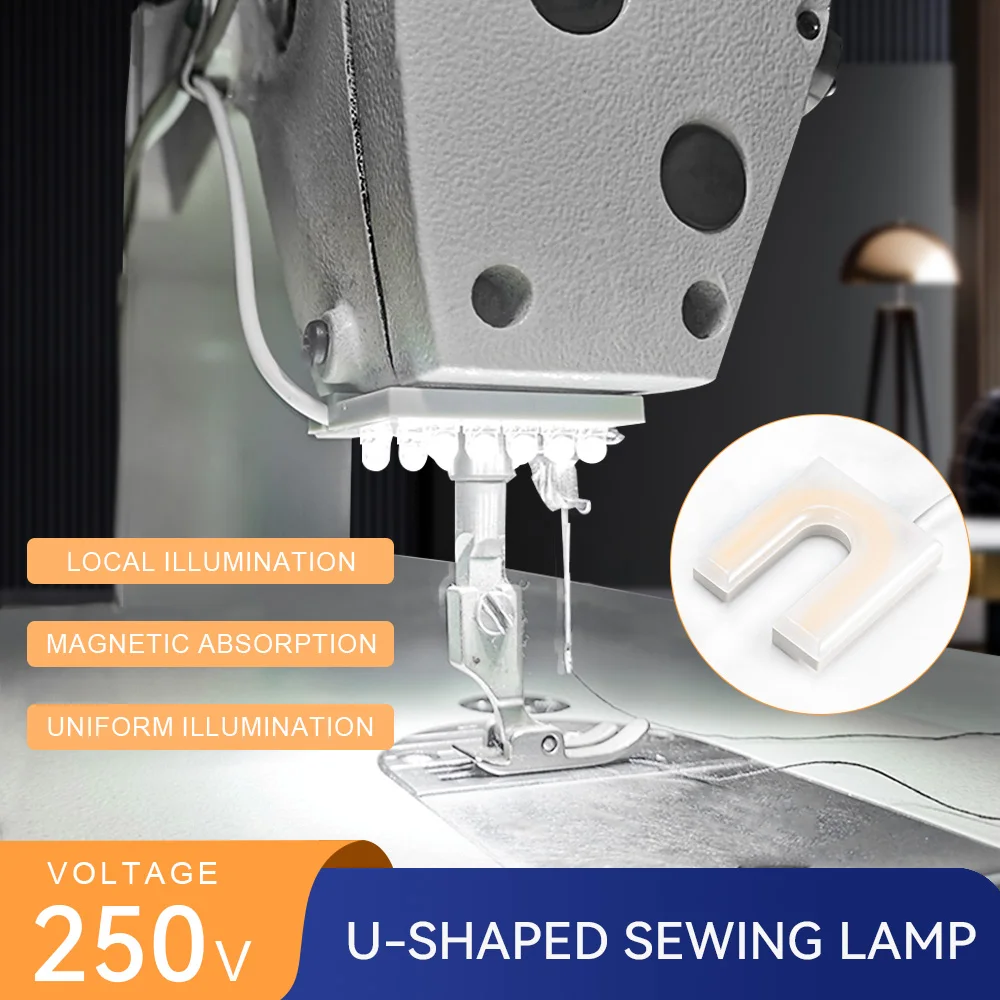 

10 LEDs Sewing Machine Light U Shape Industrial Lighting Lamp Magnetic Working Light For Drill Presses Workbenches EU/US Plug