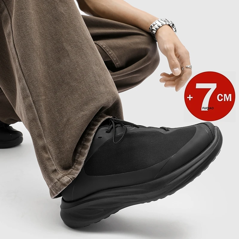 

Men Summer Breathable Mesh Elevator Shoes Stealth Height Increase 7CM Lightweight Casual Sports Lightweight Comfortable Sneakers