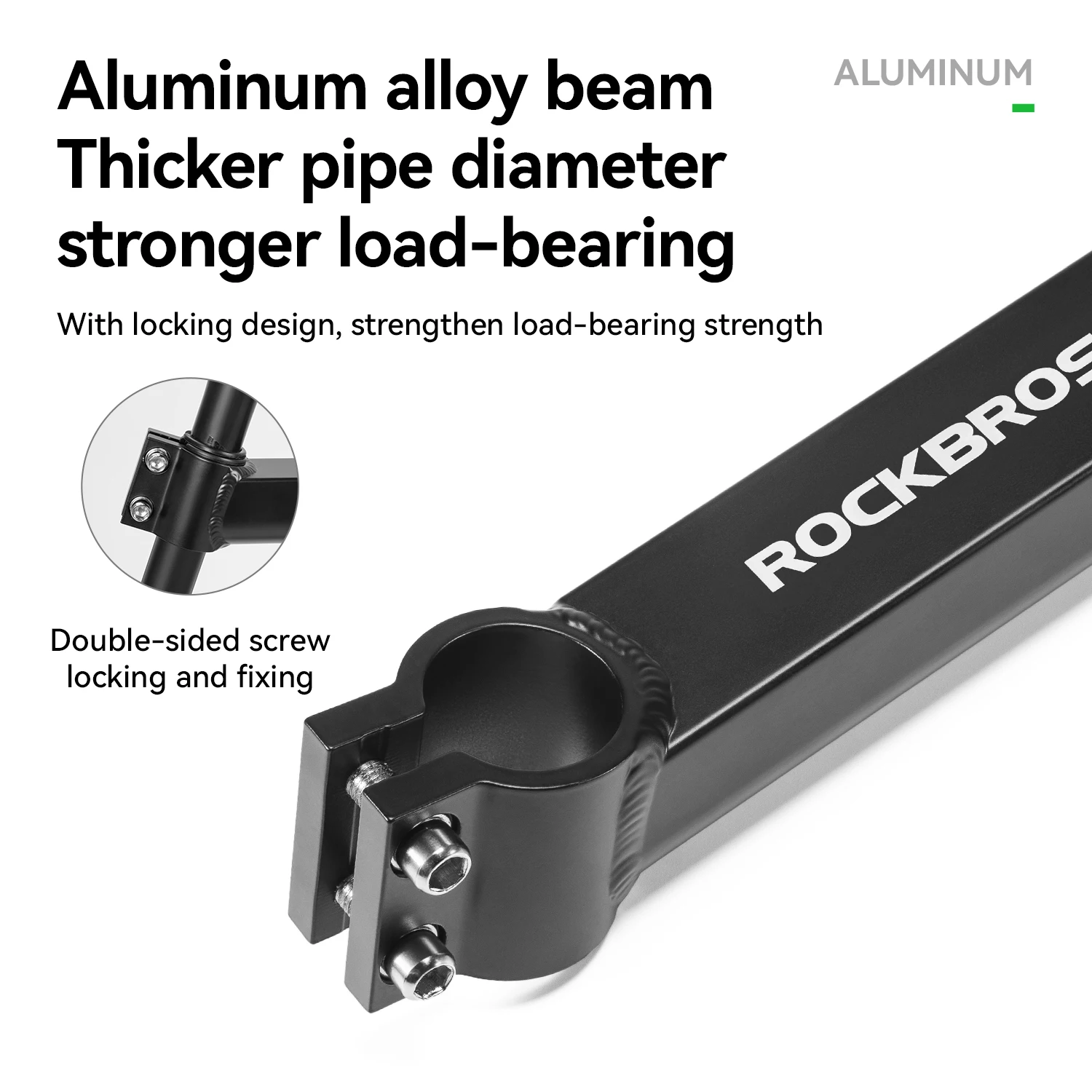 ROCKBROS Bicycle Extension Rack Bike Carrier Rear Luggage Rack Shelf Bracket Aluminum alloy Waterproof Stable Storage Carrier