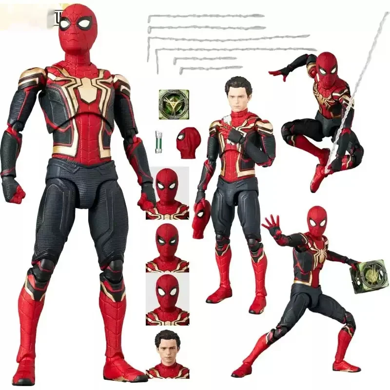 New Medicom Toy Mafex Articulated Action Figure No Way Home Studios Collectible With Interchangeable Head Sculpts Ornament