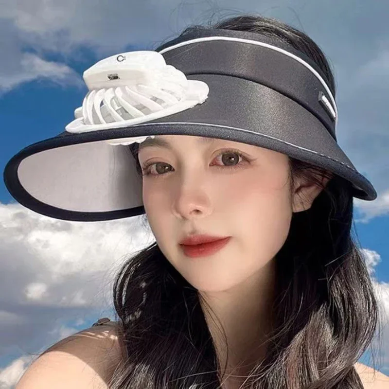 

Breathable Cooling Fan Hat Sunscreen Fan Sun Visor Hat Fishing Hat Cooling Peaked Cap Hat Usb Charging Hat Fan For Sport Sunhat