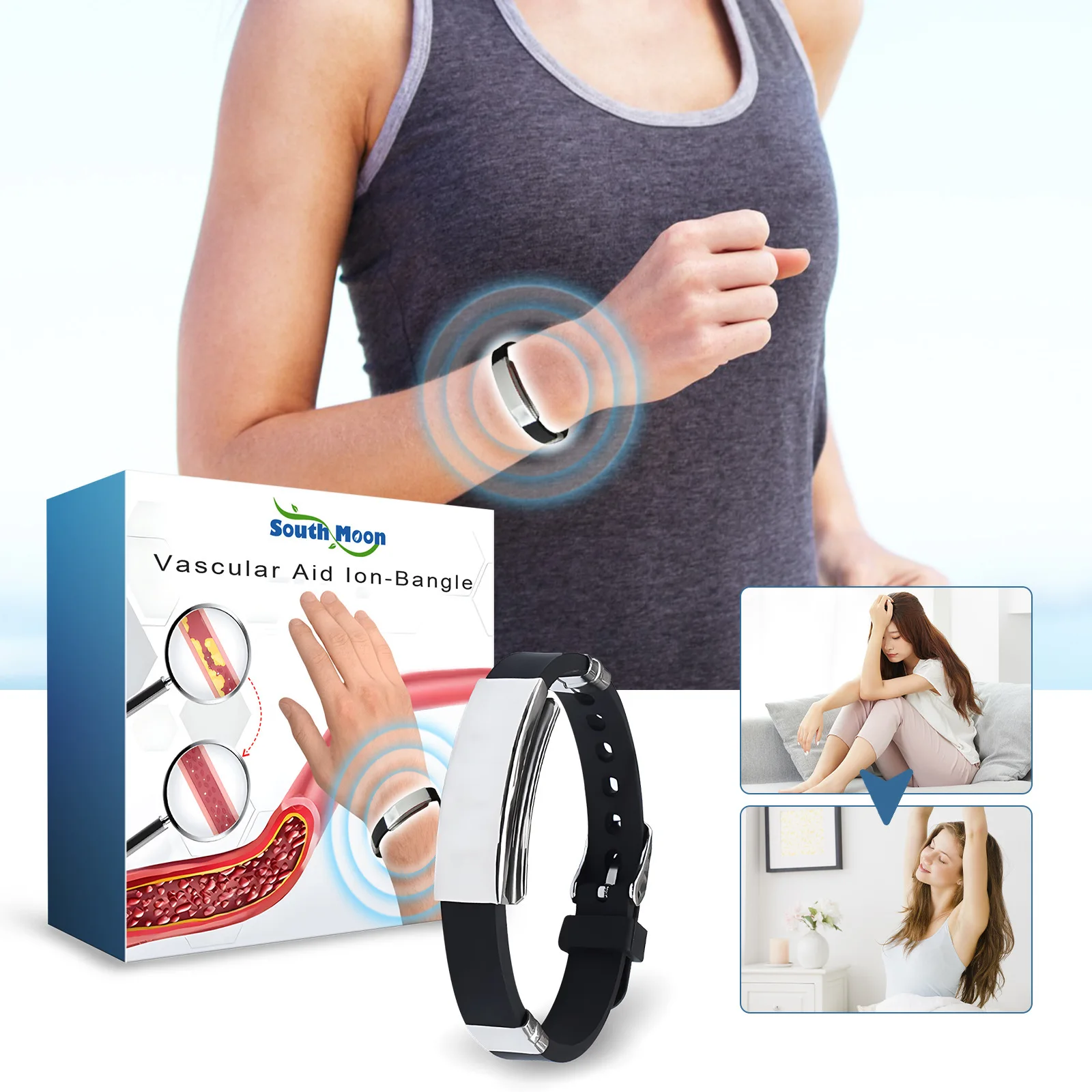 Ionic Bracelet Improve Dizziness Wristband Energy Balance Body Joint Pain Relief Lumbar Analgesic Care Body Treatment Bracelet