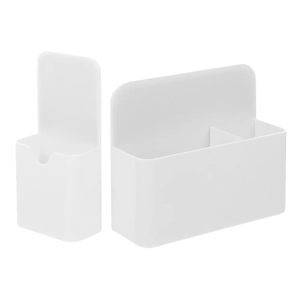 

2 Pcs Magnetic Pen Holder Storage Bin Locker Organizer Marker Dry Erase Plastic Whiteboard Eraser Office Holders