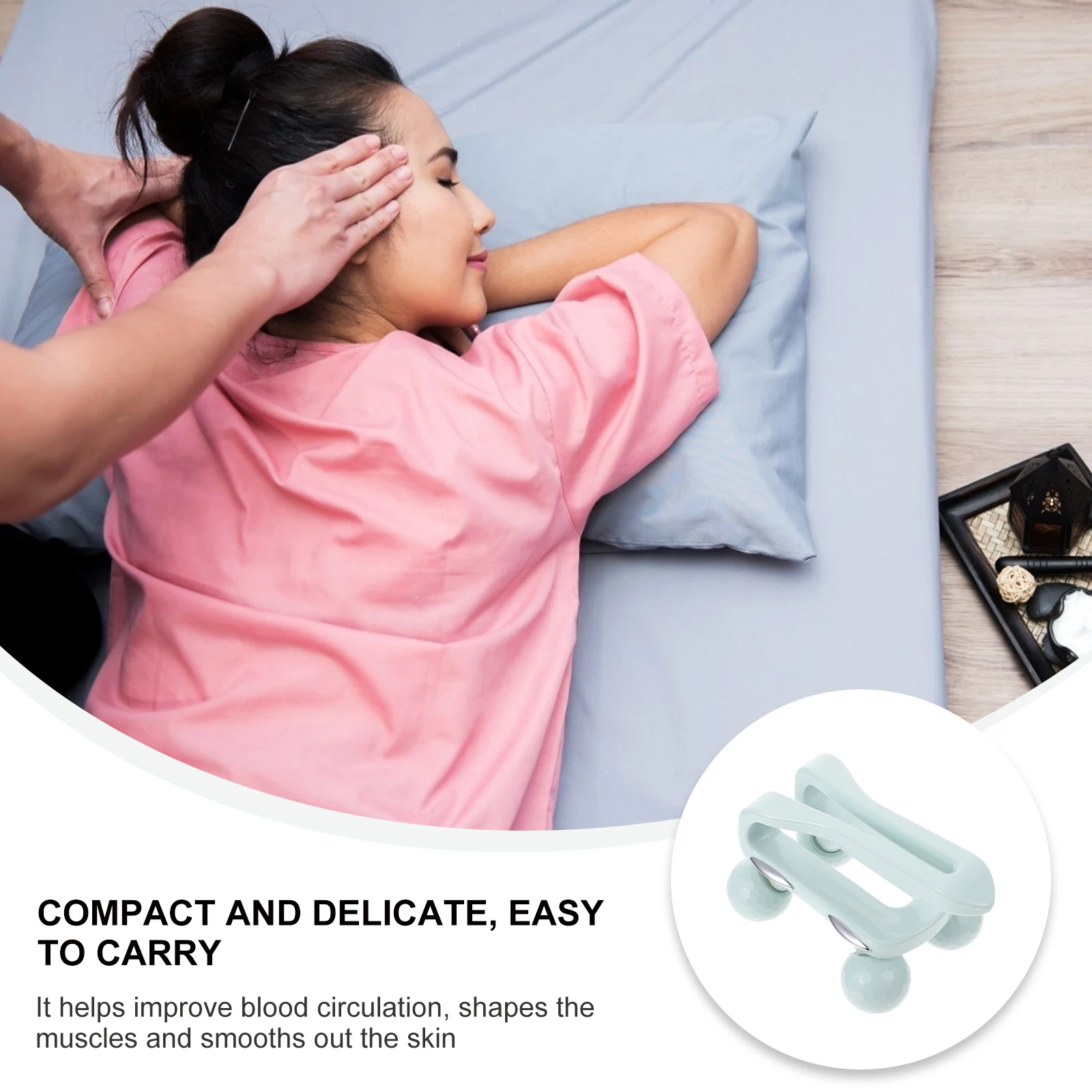 

Ergonomic Mini Massage Roller Shoulder Body Leg Neck Pain Relief Durable Handheld Muscle Massager Portable Compact Roller