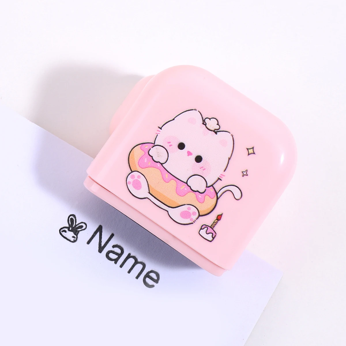 1pc Cute Pattern Custom Name Stamp, Marking for School Uniform and Daily Clothing,   Custom Seal