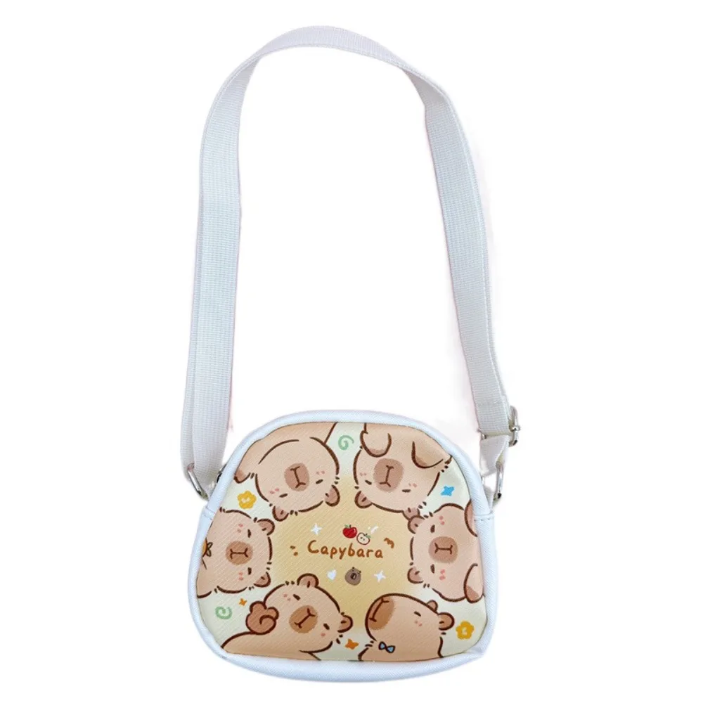 Leuke PU lederen capibara crossbody tas mandarijn verstelbare bandjes cartoon schoudertas zwembad cartoon kawaii dieren portemonnee dagelijks