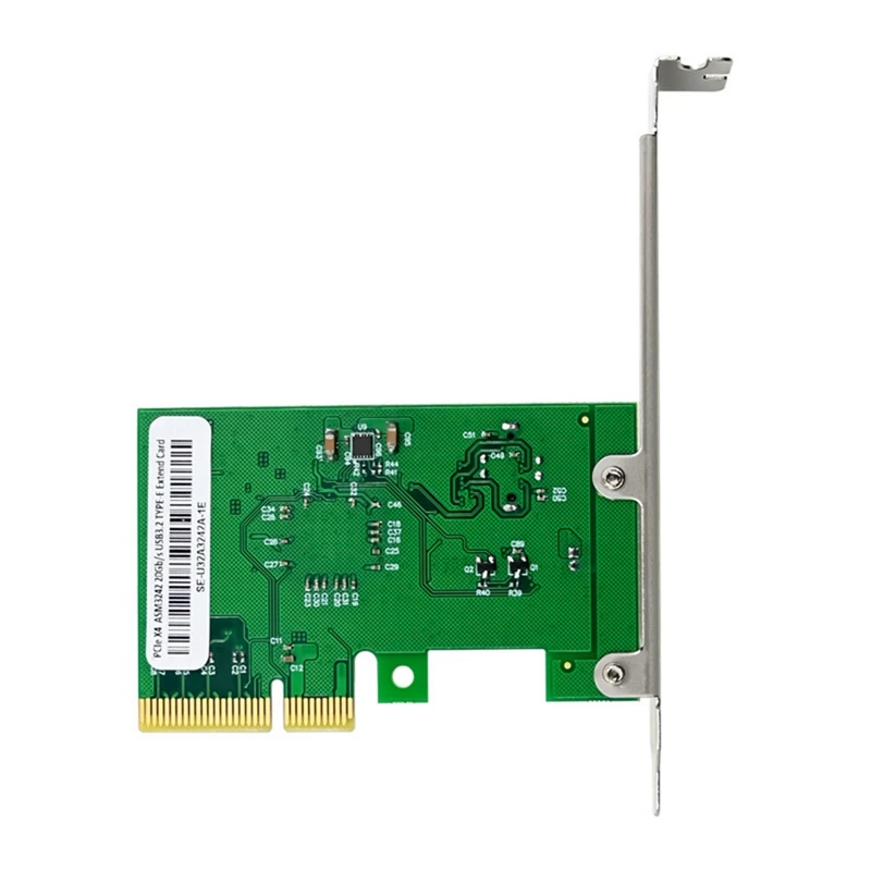 Top-PCI-E X4 zu USB 3.2 20 Gbit/s Typ-E Erweiterungskarte Netzwerkadapterkarte ASM3242 Chip für Win 7/Win 8/Win 10/Linux