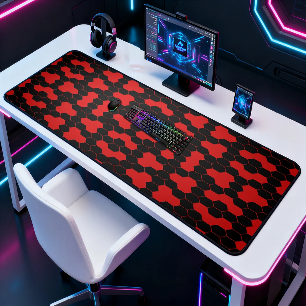 

Черный коврик для мыши, красный настольный коврик, коврик для игрового стола, очень большой настольный коврик 100 см, полный размер, 180x60, рабочий стол, игровой ковер 1600x600