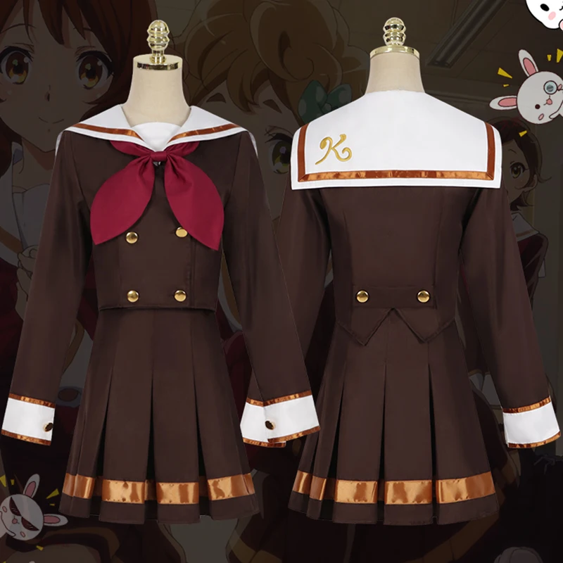 The Anime Sound Euphonium Omae Kumiko Cosplay Brown  JK Kita Uji Women High School Uniform H