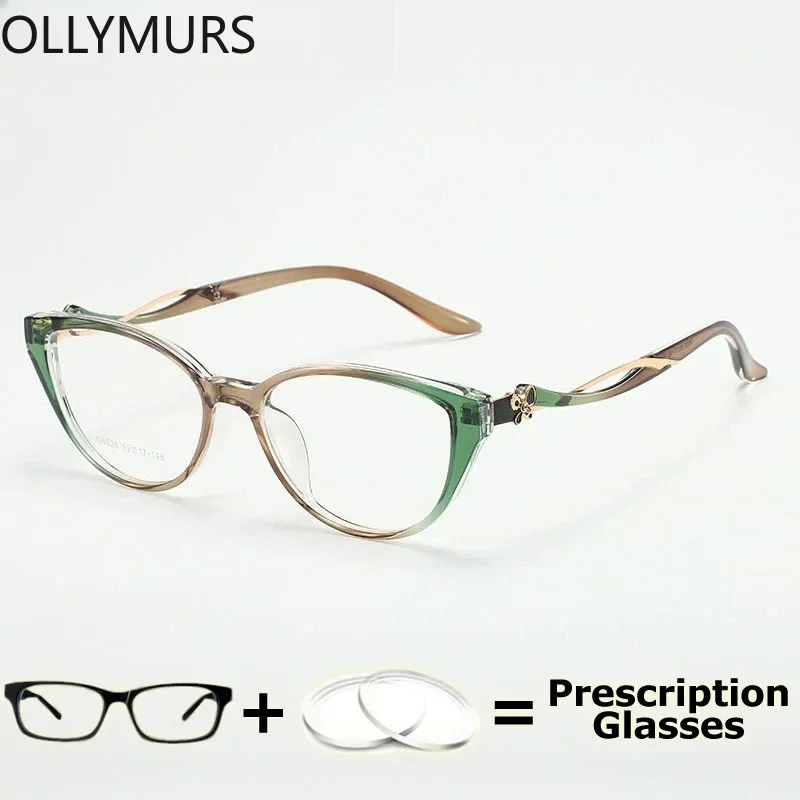 

KIZN очки для чтения по рецепту кошачий глаз женские близорукость рецепт прозрачные линзы переходные мультифокальные прогрессивные фотохромные