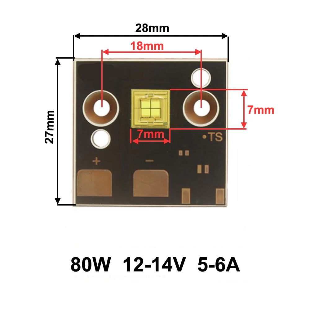 1-5pcs High Power LED Stage Light Chip 80W 12V 14V 5A 6A For Moving Head Disco DJ Lamp Projector