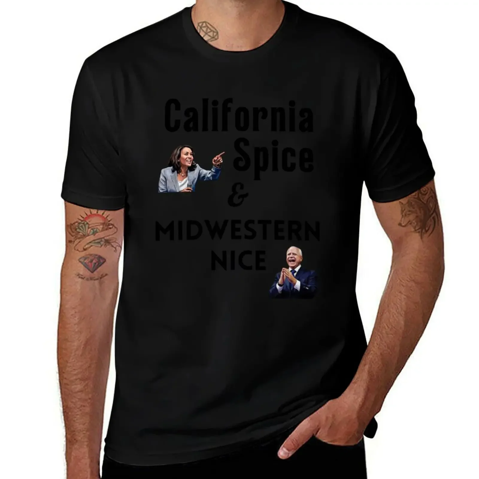 Kamala Harris Tim Walz 2024 T-Shirt cotton graphic tees Short sleeve tee blacks vintage clothes anime shirts men