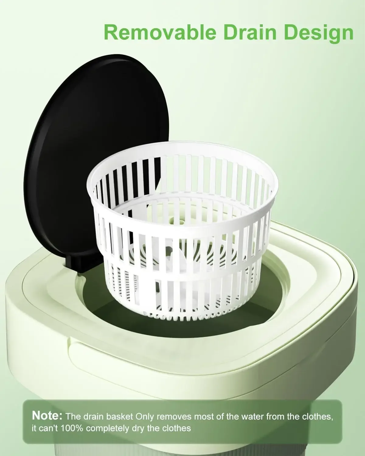 Portable Washing Machine, 9L Mini Laundry Washer with 3 Modes Cleaning  Underwear, Baby Clothes, Sock, Small Delicates. Folda