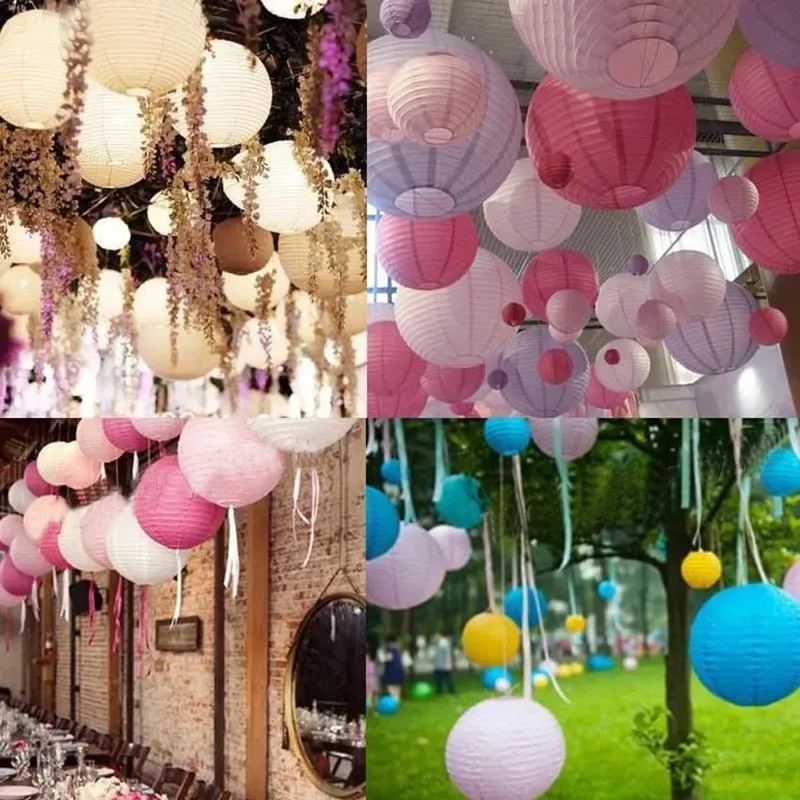 8\'\' (20cm) Chinese paper lantern round lamp Wedding party Decor glim festival decoration Lampion party scaldfish red lantern
