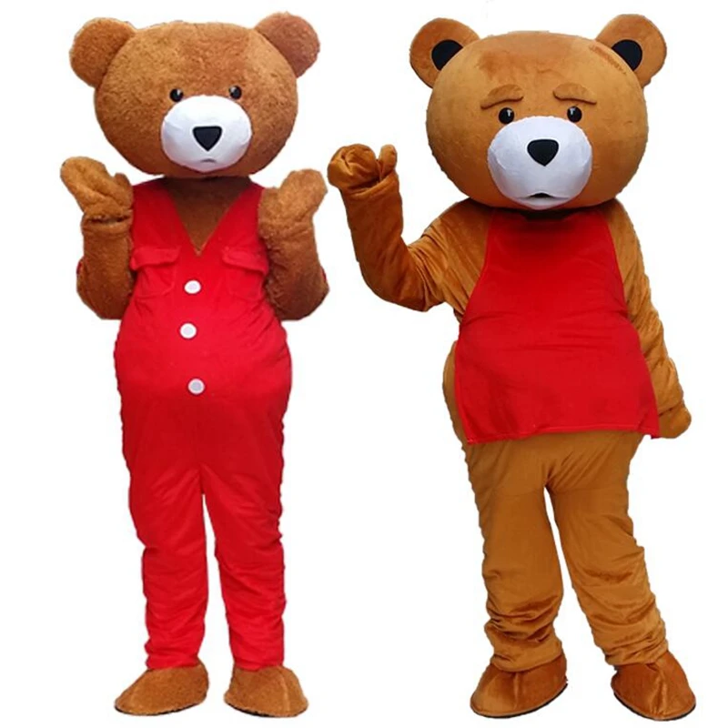 

Brown Teddy Bears Mascot Costume Cosplay Costume Halloween Fancy Dress Birthday Party Maskote Carnival Cartoon Characters adults