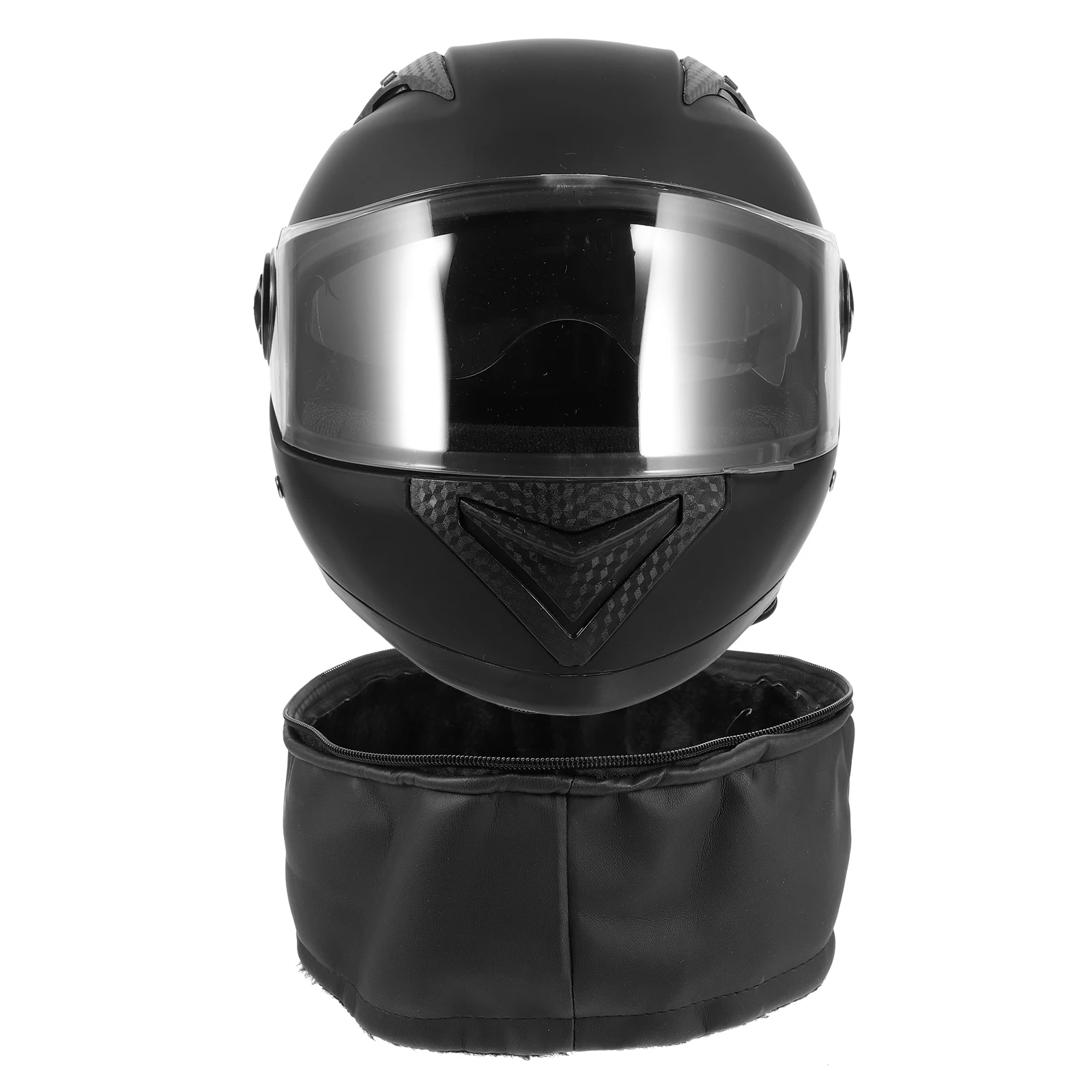 Electric Motorcycle Safety Shockproof Lightweight Full Face Helmets for Adults 61-62cm Head Dual Lens Black Brown Glasses