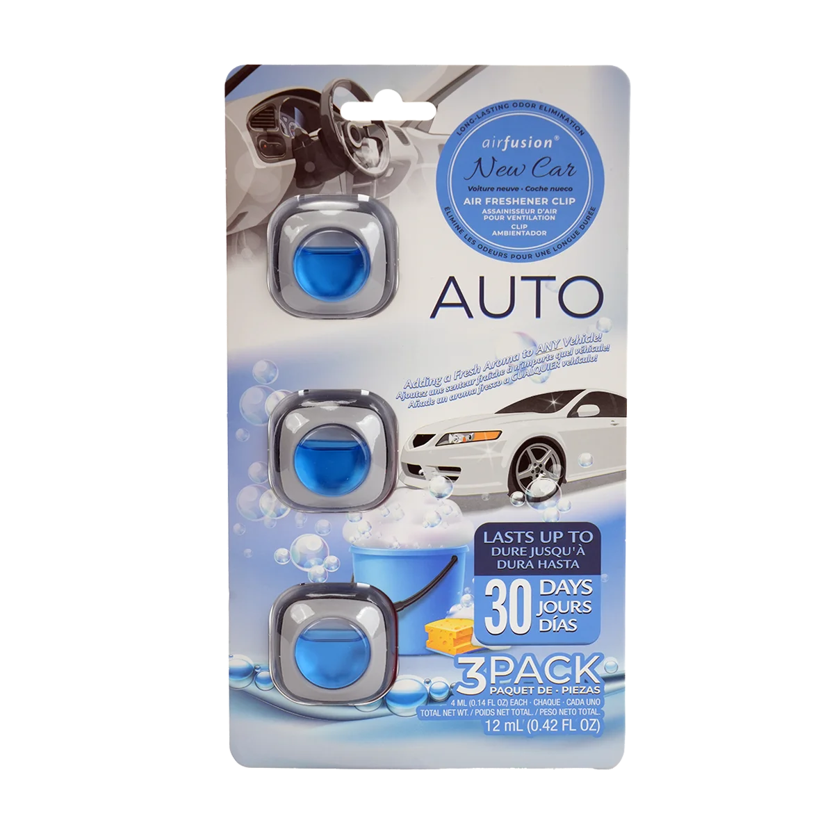 

Air Fusion Air Freshener Clip for Car New Car Air Freshener Vent Clip Lavender Scent Odor Eliminator Up to 30 Days Car Refresher