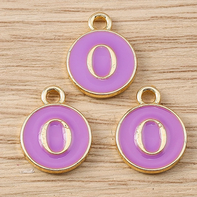 10 Stück 11 x 14 mm niedliche Emaille 26 A-Z Alphabet Buchstaben Charms Anhänger für Schmuckherstellung Ohrringe Halsketten DIY Bastelzubehör – Detail 17