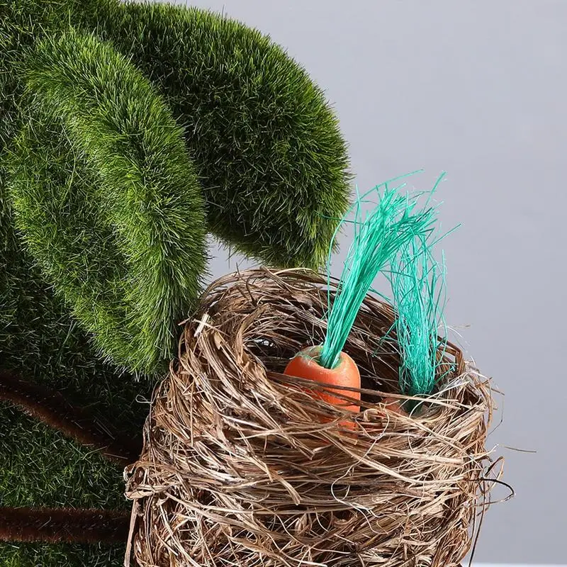 أرنب الطحلب الراتنج أرنب عيد الفصح يعانق بيضة حديقة عيد الفصح مصغرة أرنب الشكل الأرنب التماثيل عيد الفصح الحيوان أرنب قالب #5