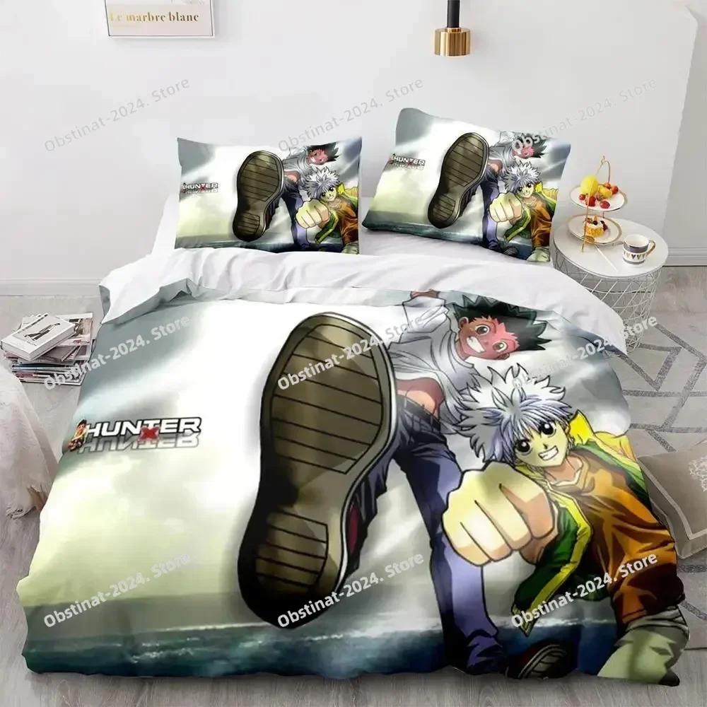 HUNTER×HUNTER Bedding Set Single Twin Full Queen King Size Bed Set Adult Kid Bedroom Duvet cover Sets bed furniture set bedroom