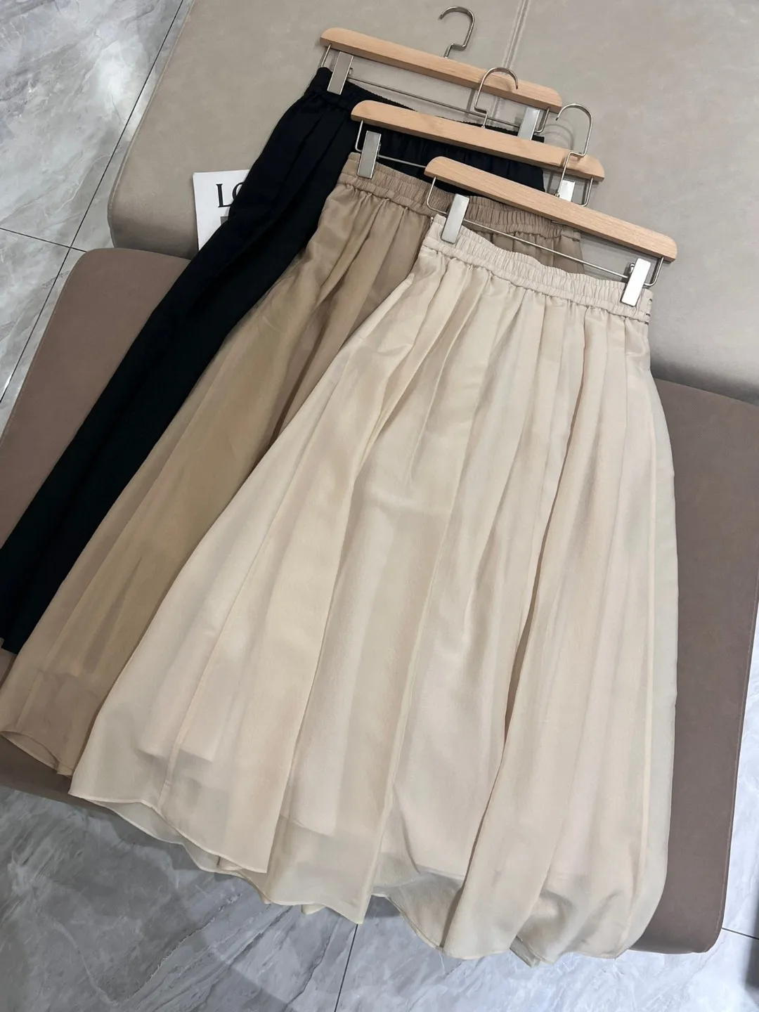 Spring summer exquisite trimming casual office skirt