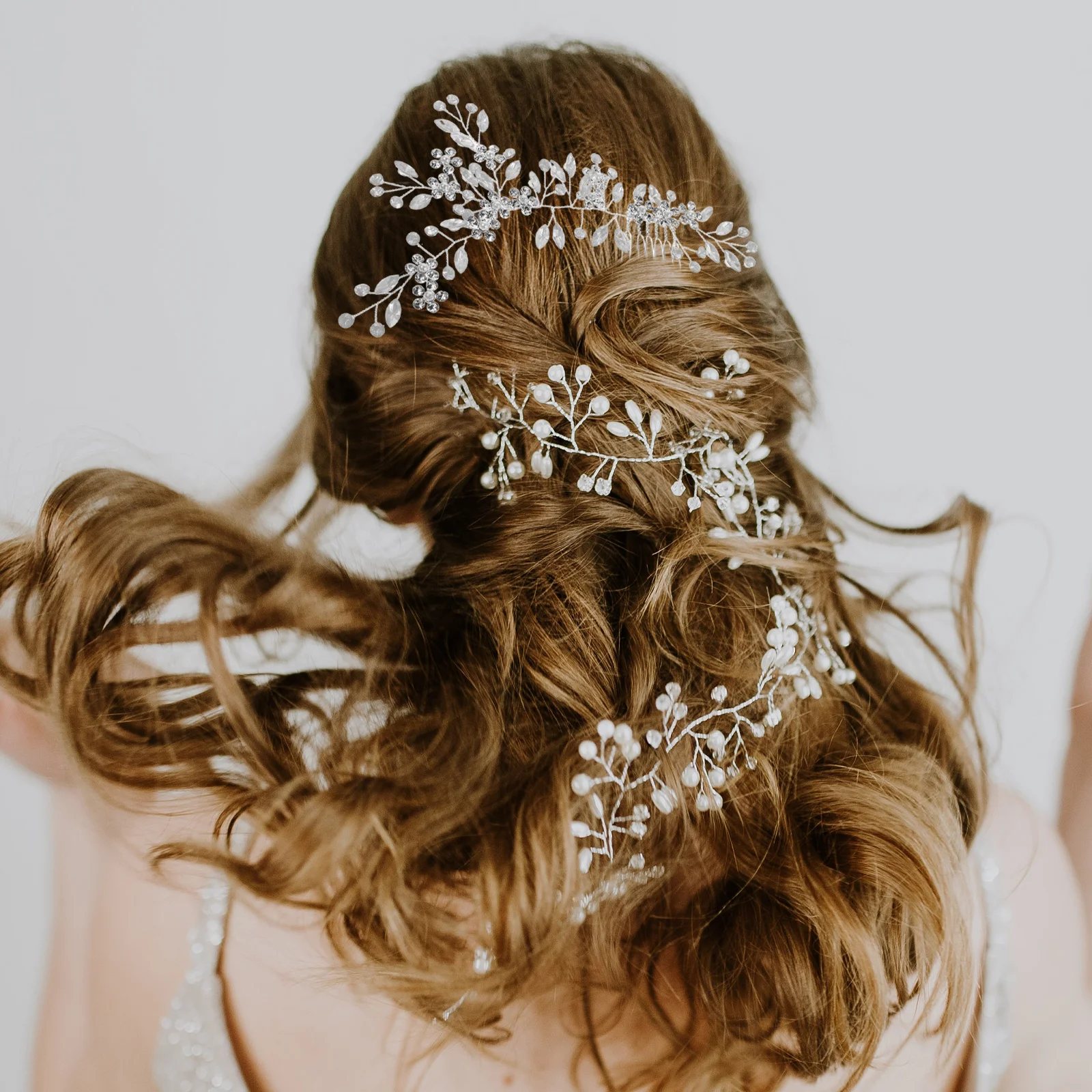 مشط شعر الزفاف الأنيق بتصميم زهرة حجر الراين خفيف الوزن وآمن للعروس للنساء والولائم والحفلات الراقصة وإكسسوارات الديكور