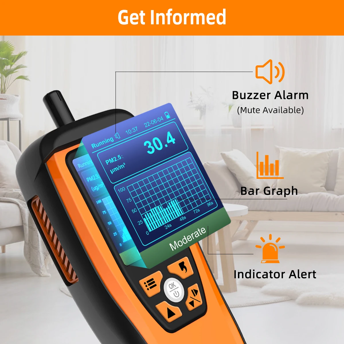 Temtop M2000 2nd Generation CO2 Meter Air Quality Monitor Air Analyzer PM2.5 PM10 HCHO Temp Humidity Data Export