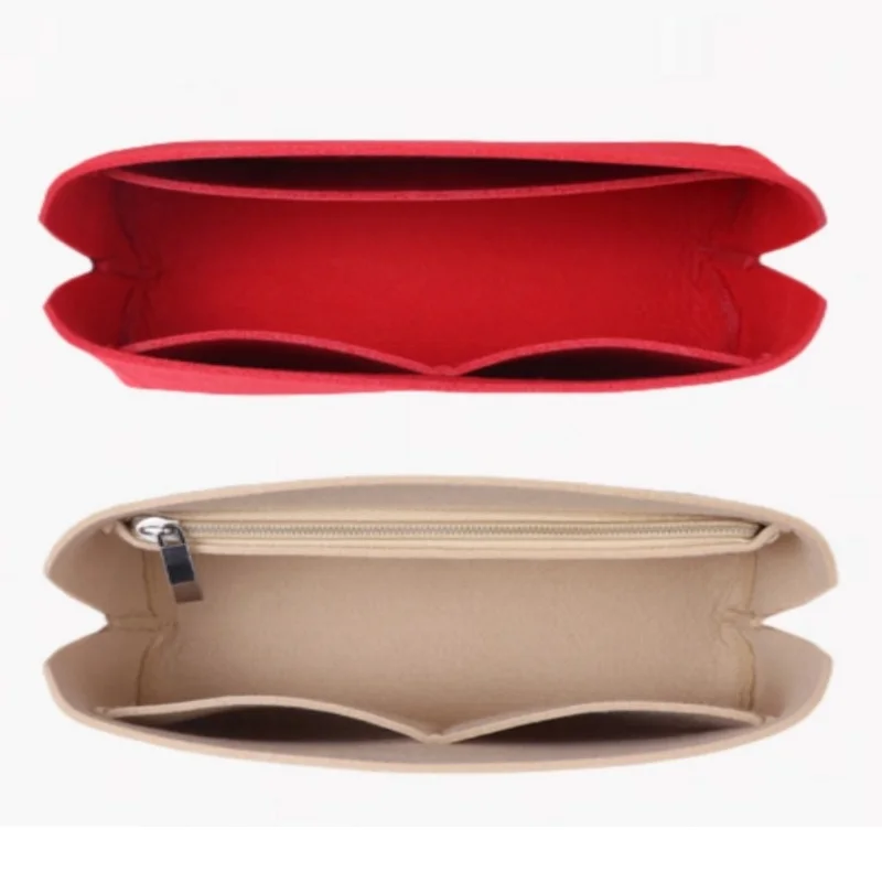 Felt Insert Bag Organizer Bag Fits For GG Ophidia Shell Insert Bag in Bag Travel Purse Portable Cosmetic Base Shaper - view 4