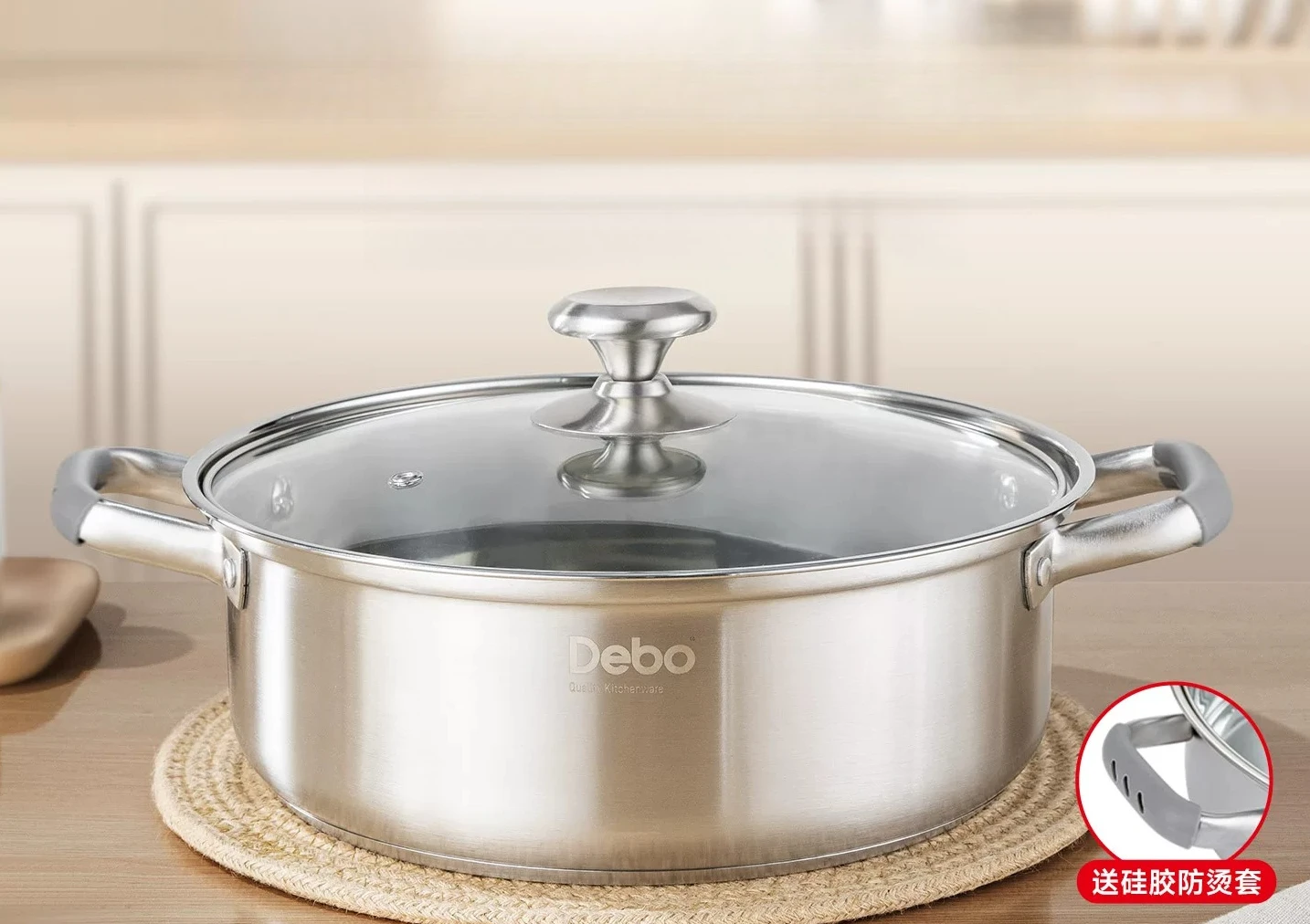 

PYH soup pot 316 stainless steel thickened clear soup pot for home porridge pot stew hot induction cooker
