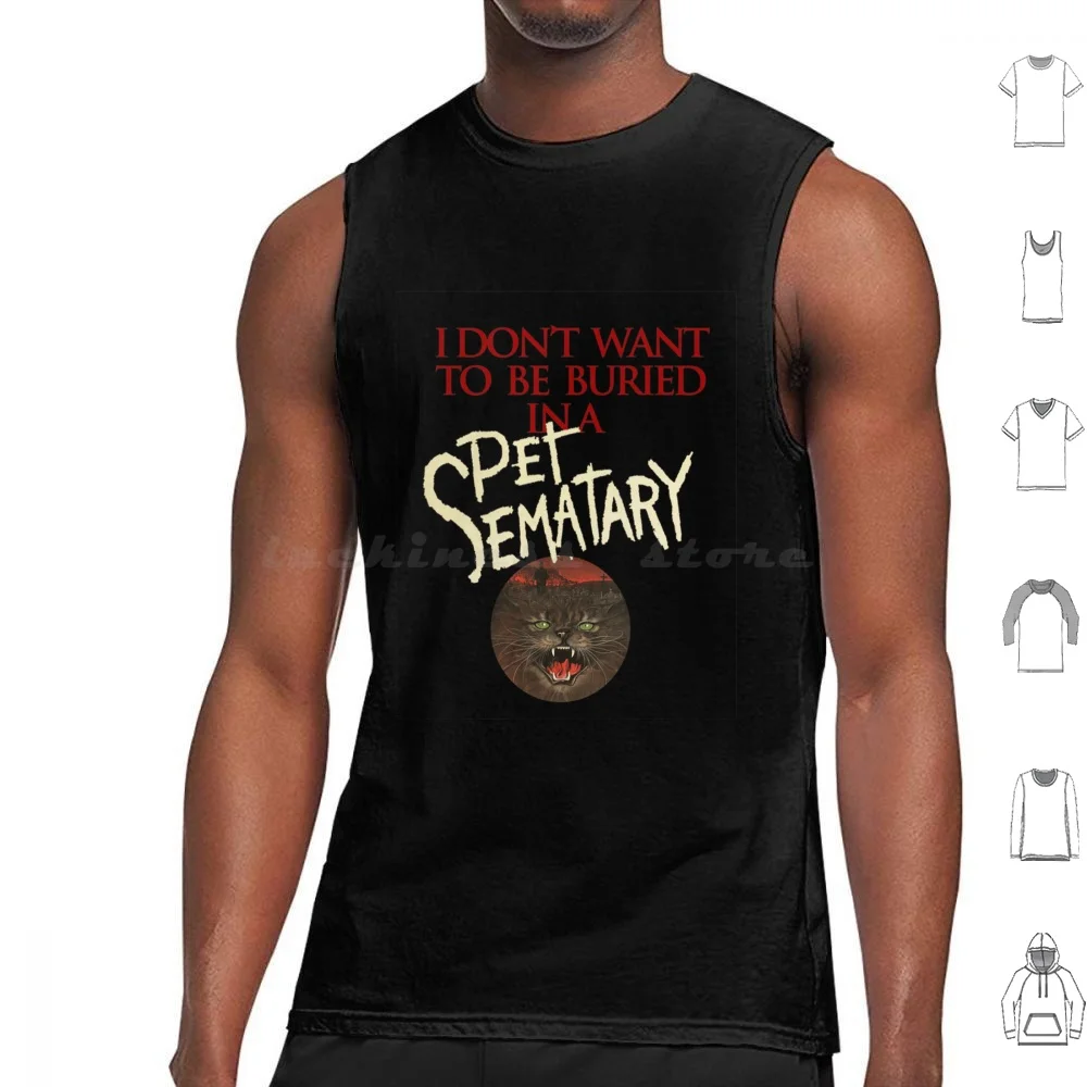 Pet Sematary Poster Tank Tops Vest Sleeveless Pet Sematary Stephen King Horror Movie Pet Semetary The Dark Tower Haunted