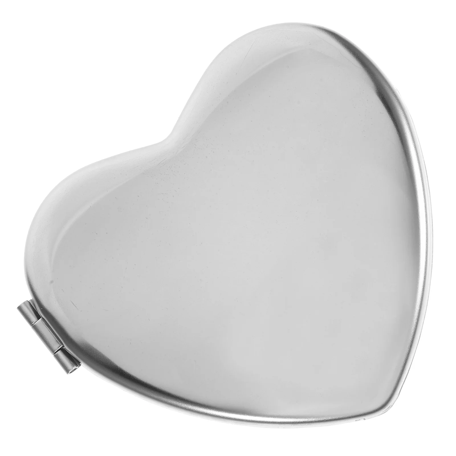 Portable Vanity Heart-Shaped Mirror Makeup Folding Small Compact for Purse Glass Travel