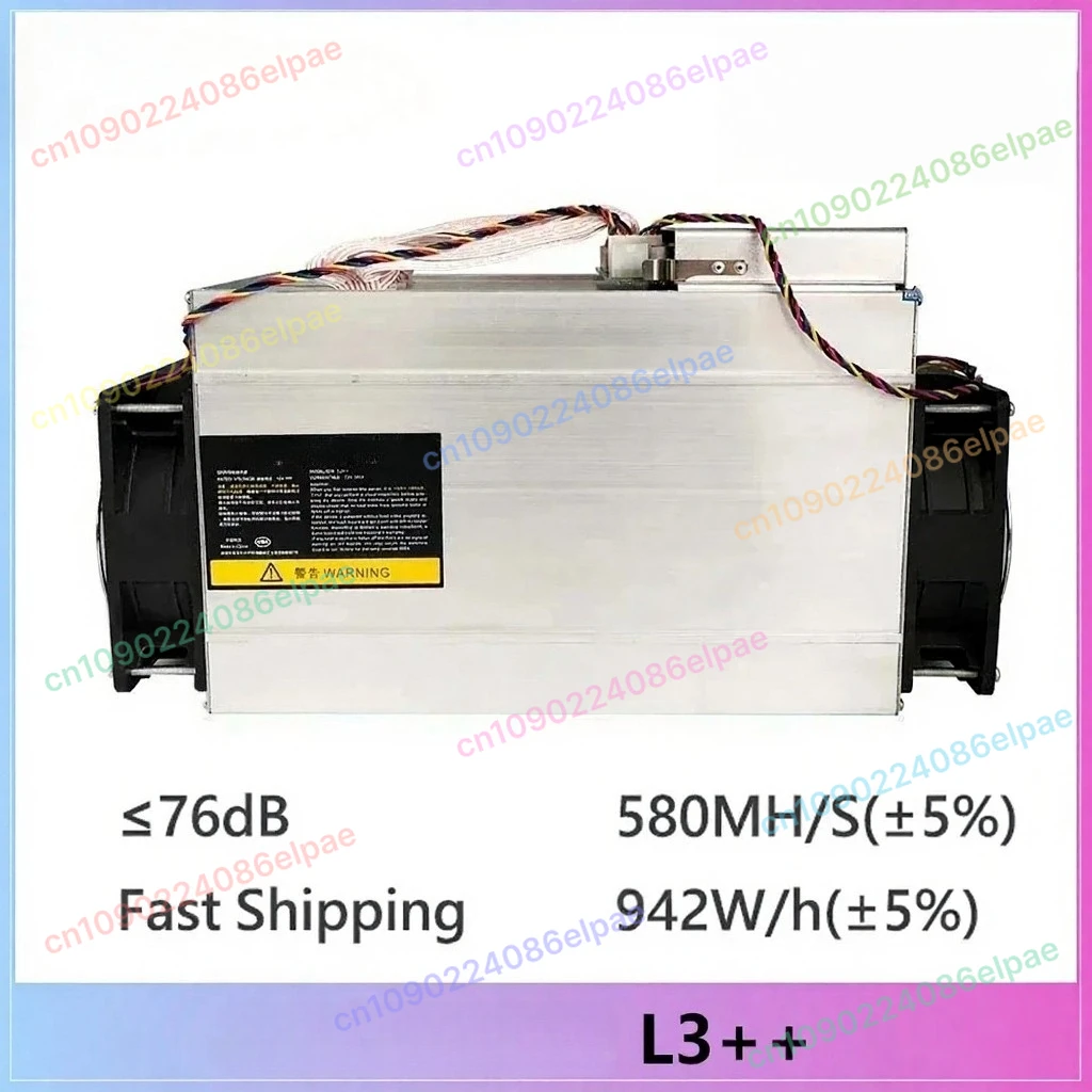 مع جهاز تعدين العملات المعدنية Doge ASIC من L3 L3++ (مع مصدر الطاقة) Scrypt Litecoin Miner 580MH/s LTC Come #3