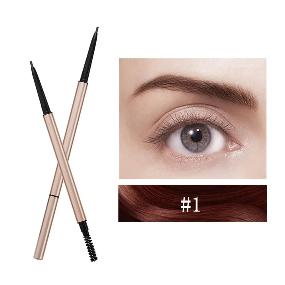 7-color Double-headed Ultra-fine Eyebrow Pencil Private Label Anti-smudge Natural Long-lasting Sweat-proof Custom Logo Makeup