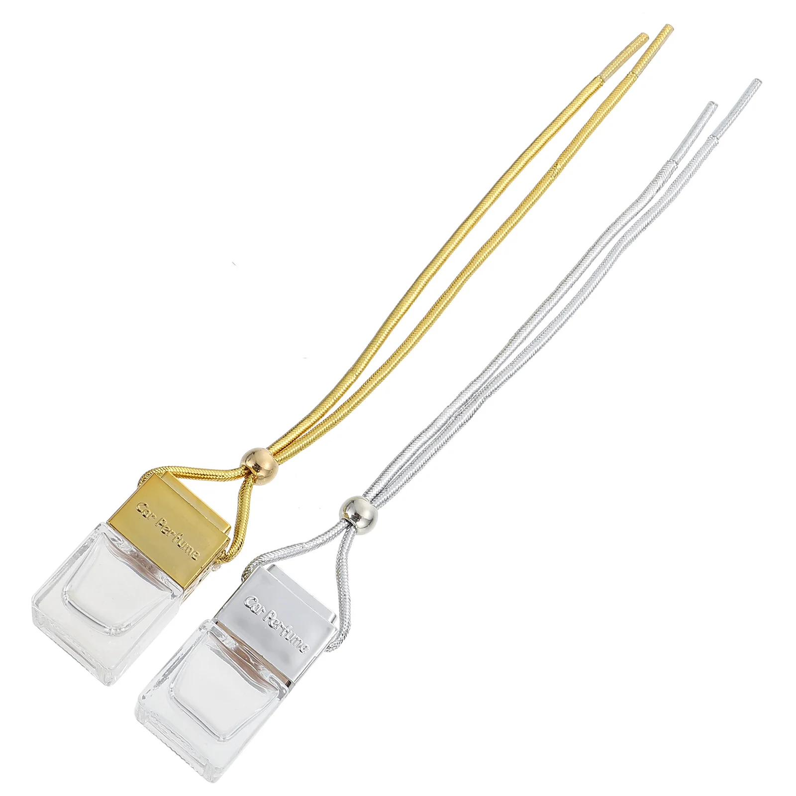 

2Pcs Hanging Perfume Bottle for Car Auto Essential Oil Diffuser Sturdy Glass Long Term Use Elegant Gift Car Perfume Bottle