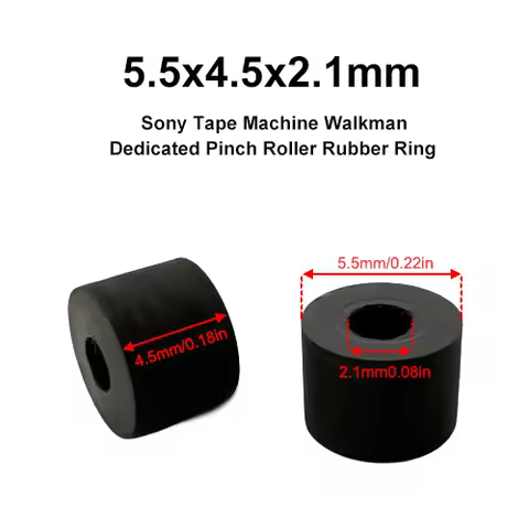5.5x2.1x4.5mm Pinch Roller Rubber Ring Cover For Sony Walkman WM-FX WM-EX WM-GX Series Tape Drives Cassette Deck Audio Pressure