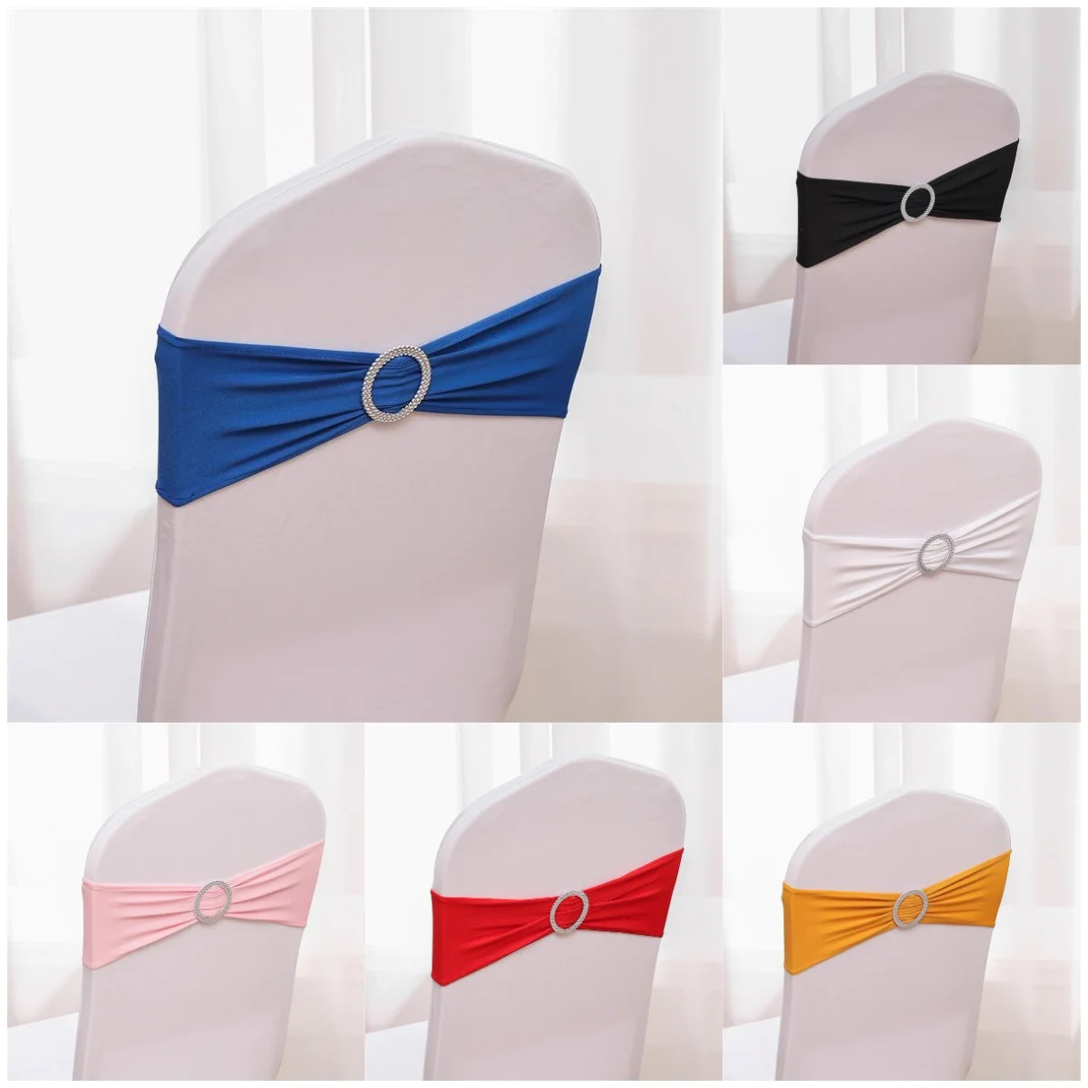 100/ 50 /10 Pcs Elegant Durable Chair Sashes for Wedding, Banquet and  Event Decoration - Stretchy and Easy to Tie Universal