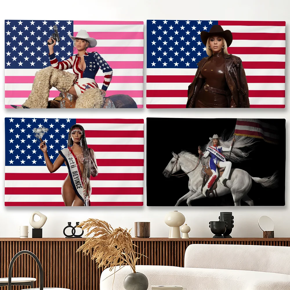 Singer Beyonce Cowboy Carter flag Suitable For Party Club Ou
