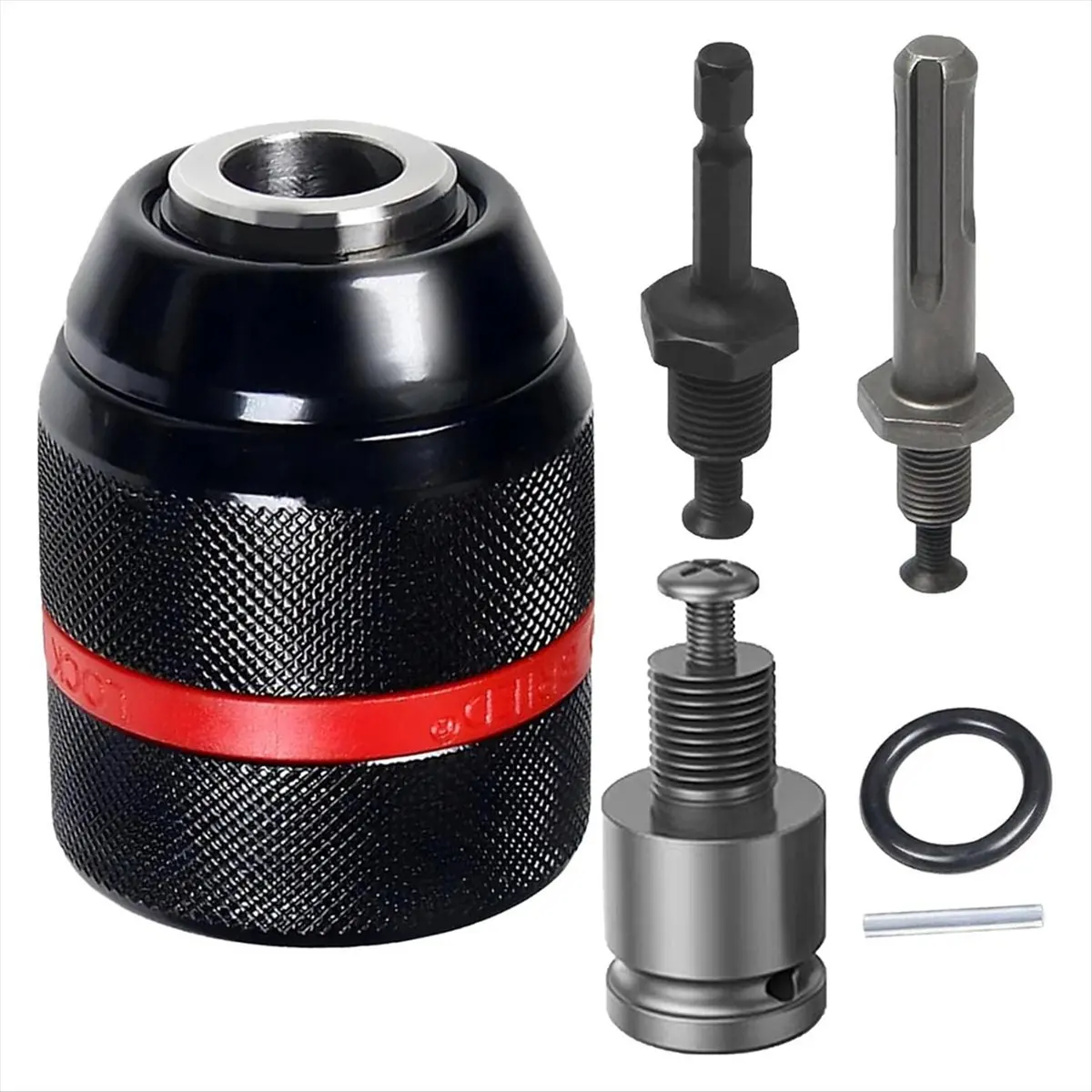DTDT hot-Multi - Function 2-13mm Self-Tighten Keyless Drill Chuck with 1/2-20UNF Mount, Complete with 3/8Inch SDS - Plus Shank