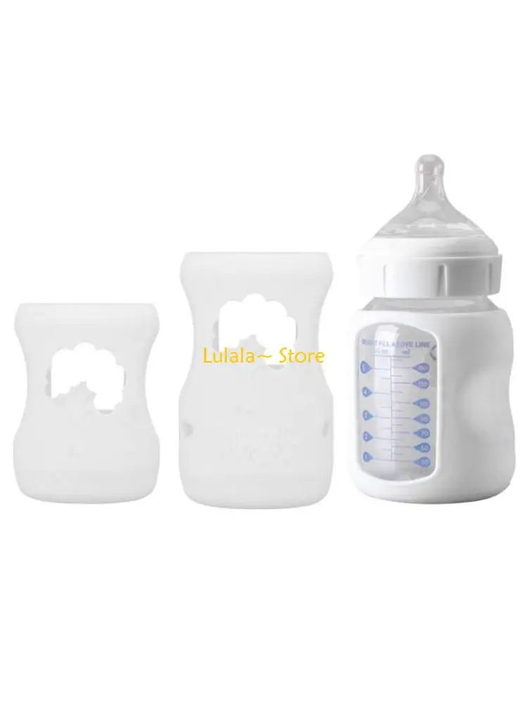 

Y4QA Flexible Silicone Sleeve for Wide Neck Baby Bottles Anti Slip