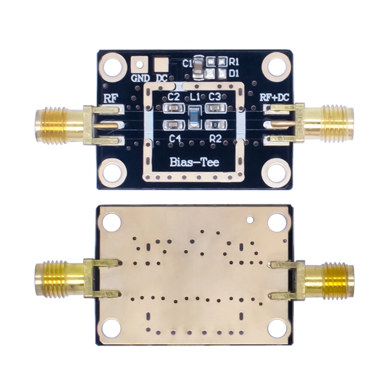 Bias Tee Wideband Frequency 10MHz -6GHz RF DC blocker for HAM radio RTL SDR LNA Low Noise Ham Radio Amplifier 10-6000 MHz