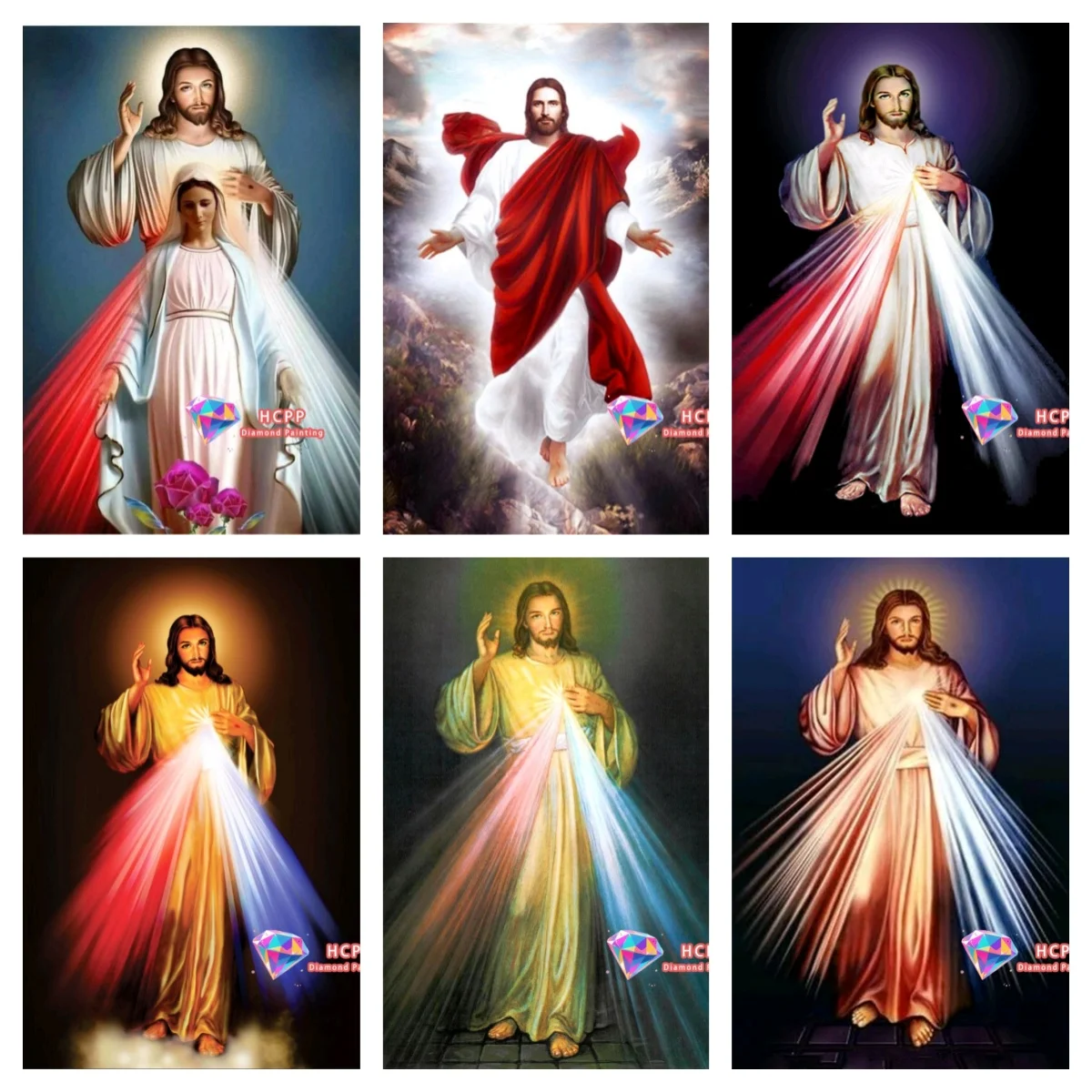 Religiöses Symbol Jesus Herr Diamant-Malerei-Set Quadratische Runde Diamanten 5D DIY Mosaik Handgemachte Kunst Einzigartiges Exquisites Geschenk Heimdekoration