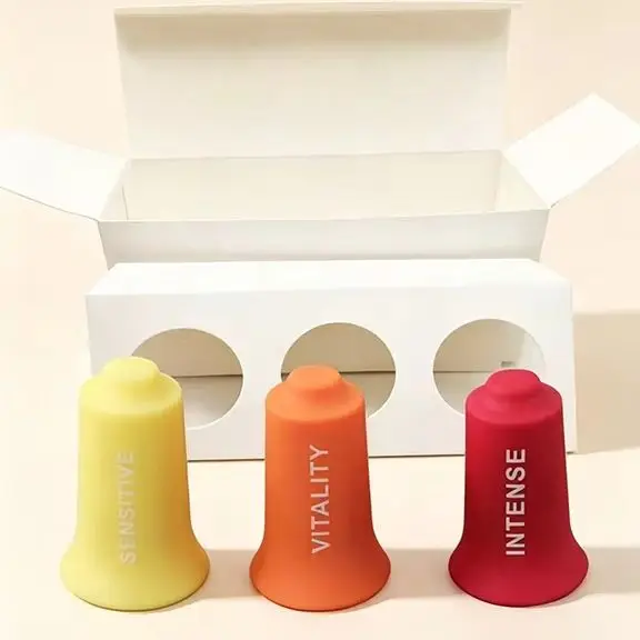 Anti Cellulite Massage Therapy Fascia Silicone Vacuum Cupping Machine Ventosa - 3 Pcs Cupping Set for Relaxing Muscles the Gym