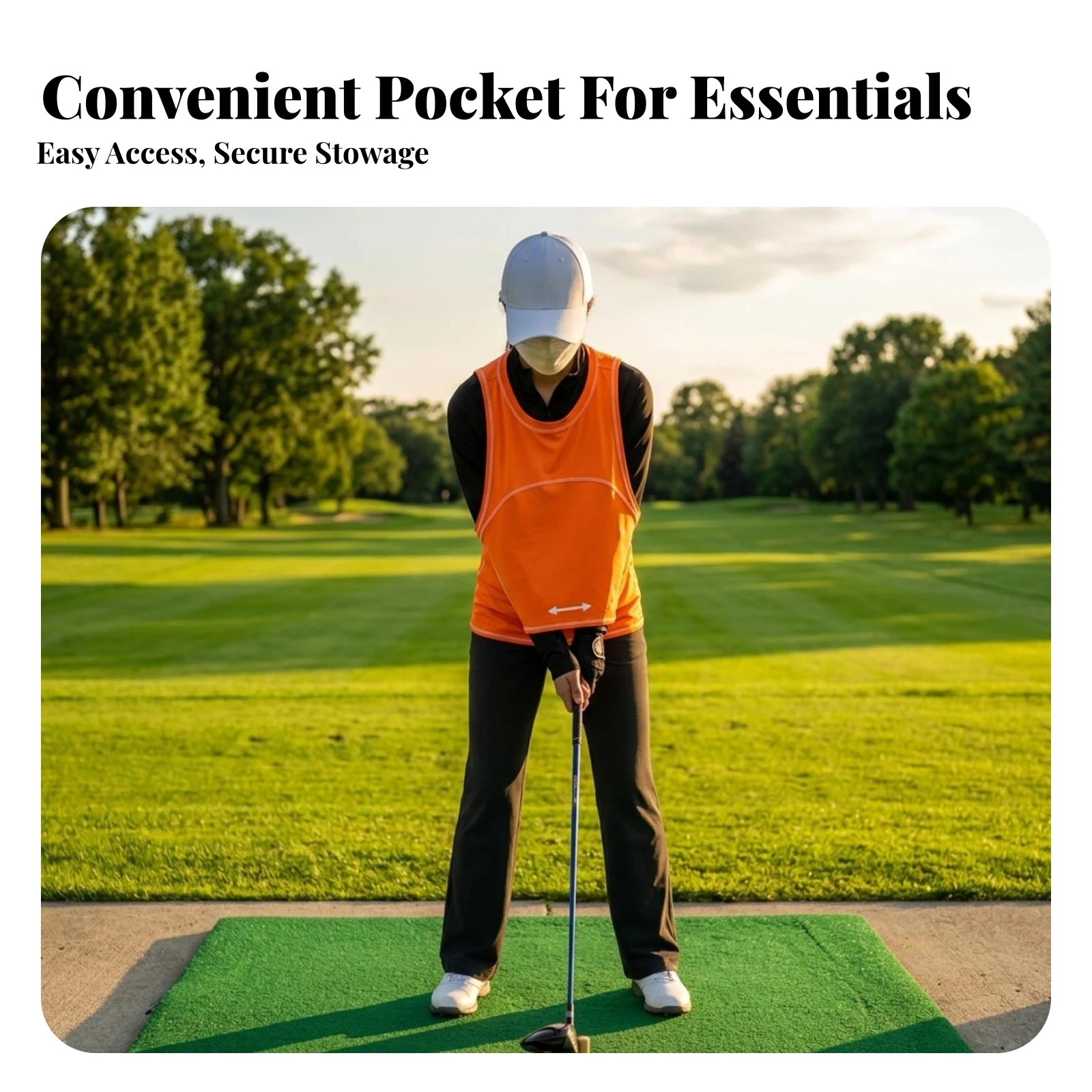 Sleeveless Golf Practice Vest Round Neckline One-Sleeve Training Top Swing Training Vest Wide Armholes Posture Alignment Shirt