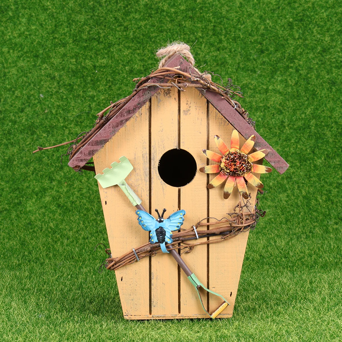 

Wooden Bird Decoration Hanging Rural Ornament For Home Office Wedding Christmas Gift Lightweight Pendant Craft