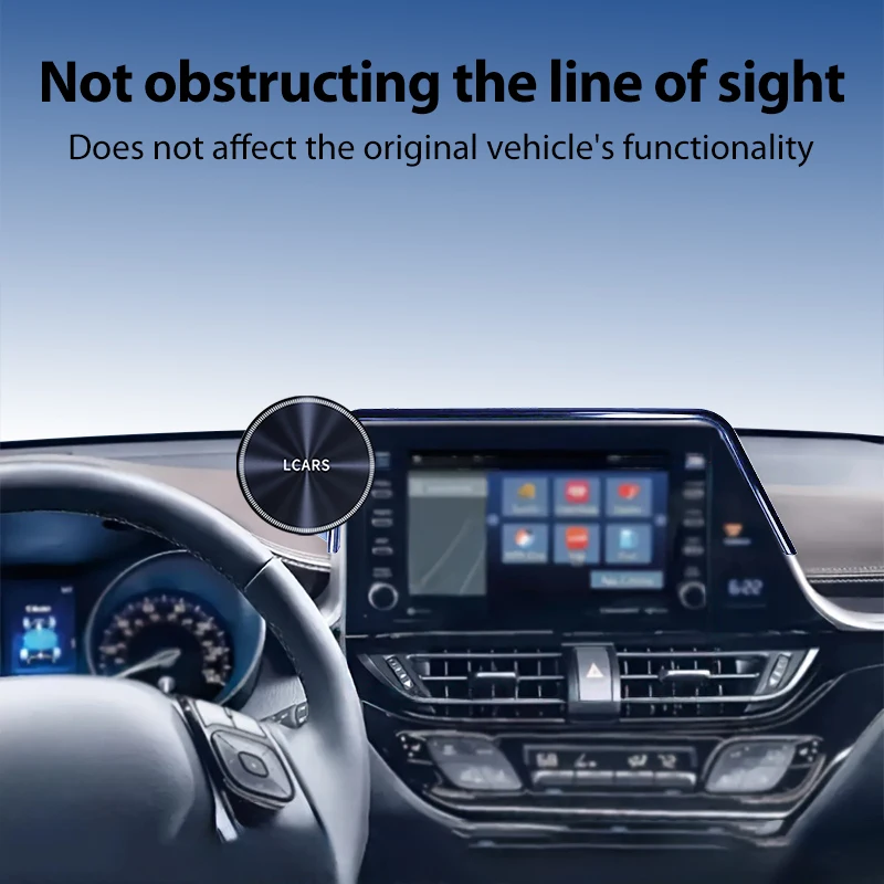 Auto Telefon Halter Magnetische Einstellbare Winkel Halterung Für Toyota CHR 2018-2022 Center Konsole Bildschirm Navigation Halterung Auto Zubehör – Detail 2