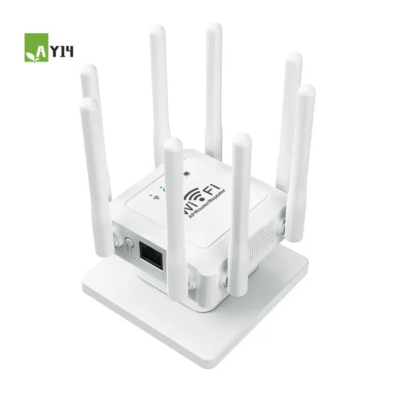 AY14 -New 8-Antenna Wifi Wireless Repeater 300Mbps Signal Amplifier Booster Extender Extender Wireless Router