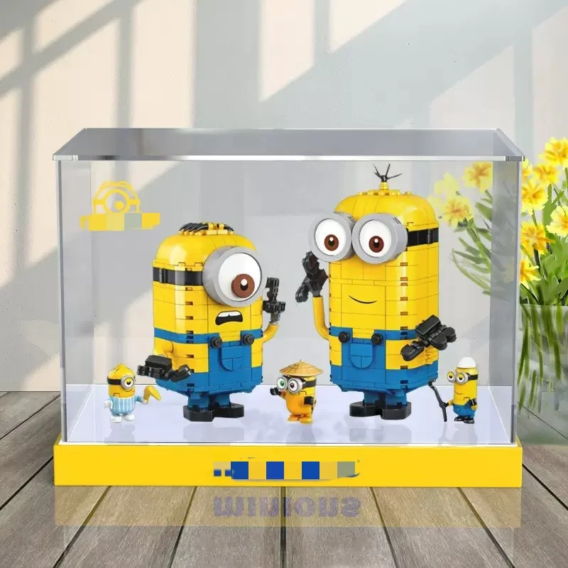 Acrylic Display Box For Lego 75551 Minions Dustproof Clear Display Box Showcase Kid‘s Xmas Gift Not Include The Model