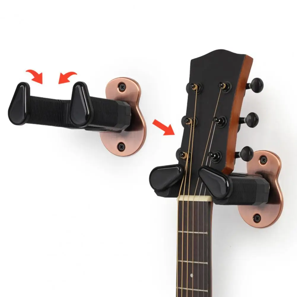 Guitar Holder with Safety Grip Auto-lock Guitar Hanger Automatic Locking Guitar Wall Mount Hanger for Acoustic for Musicians