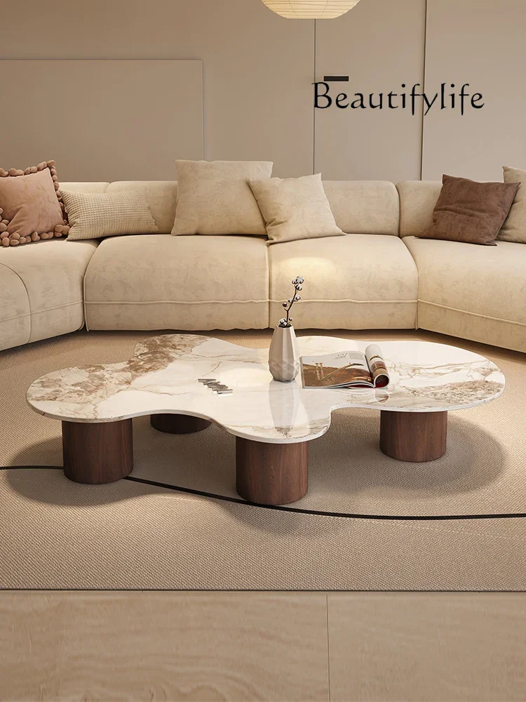 Special-Shaped Coffee Table Light Luxury Modern Living Room Home Marble Clouds Tea Table Italian Minimalist