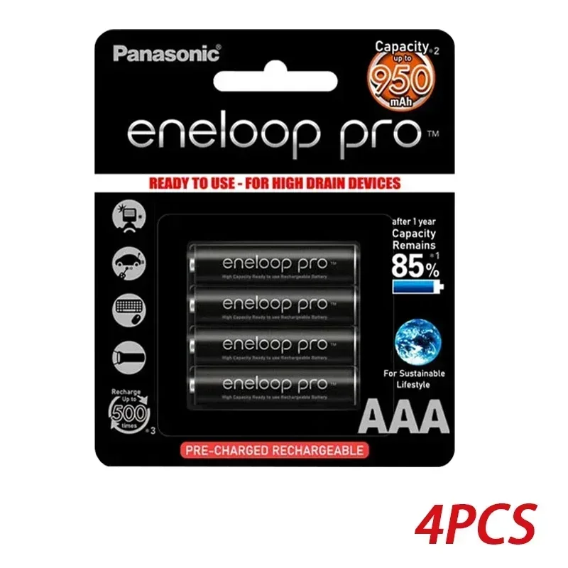 Originele Panasonic Eneloop Pro 950mAh AAA-batterij voor zaklamp speelgoedcamera Vooraf opgeladen oplaadbare batterijen met hoge capaciteit